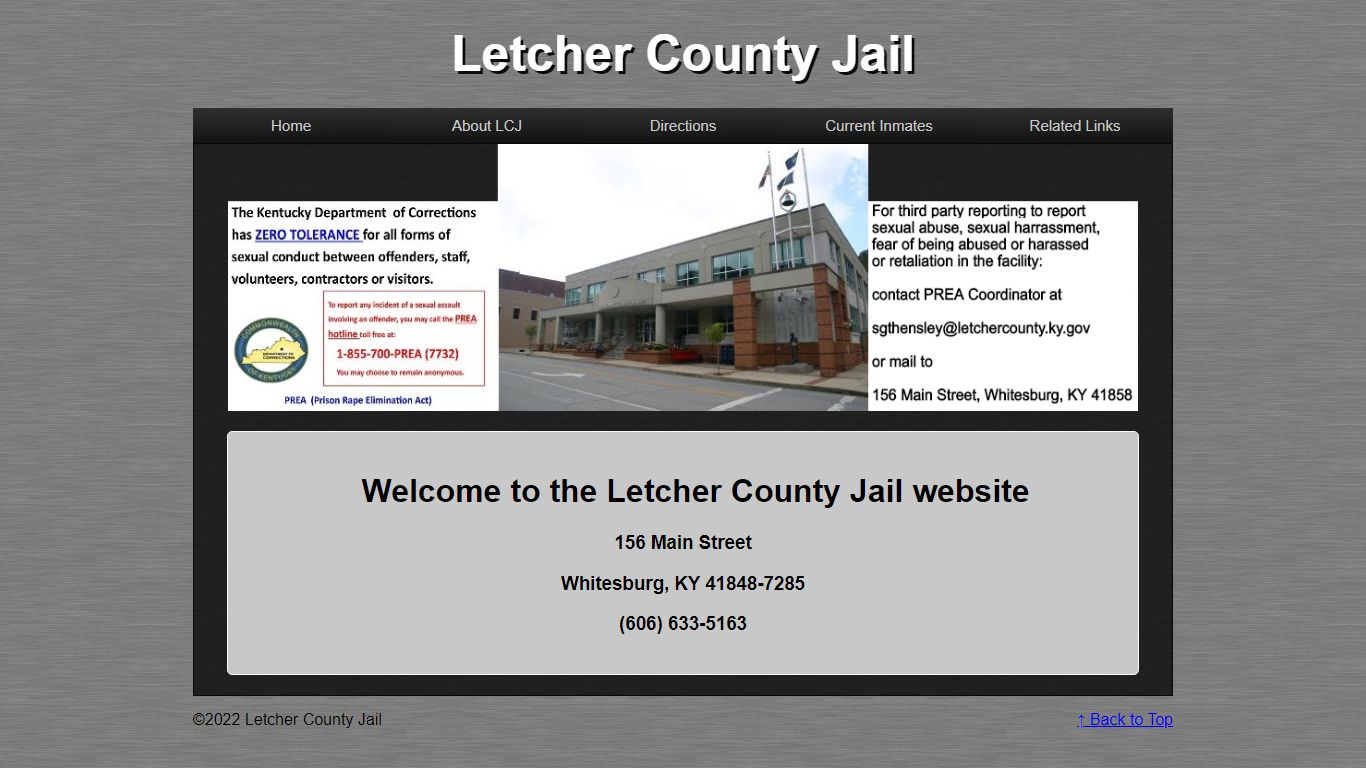 Current Inmates - Letcher County Jail